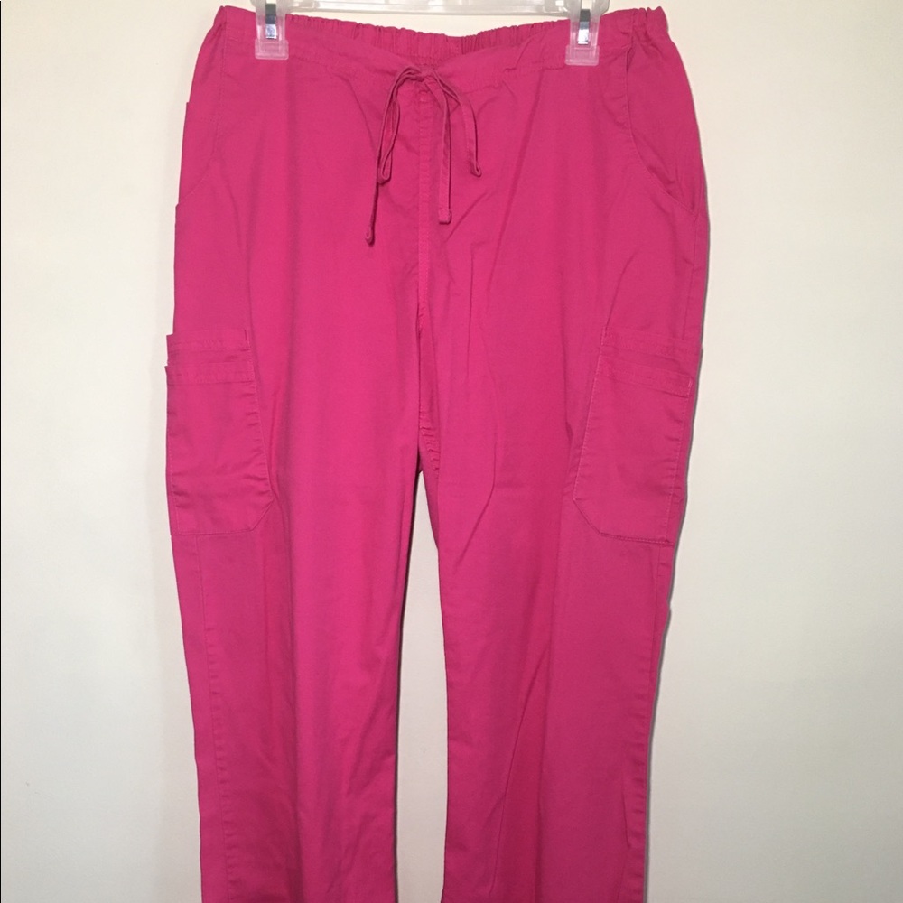 Butter-Soft Stretch Scrubs by UA in Pink - size LP